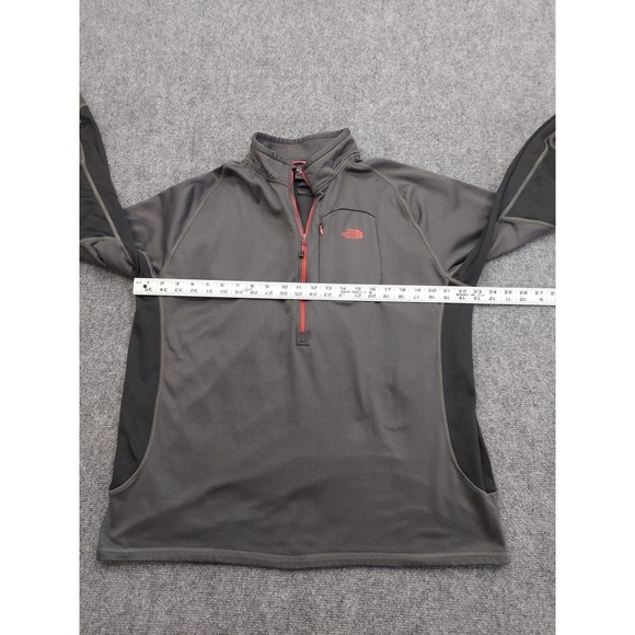 North Face Fleece Shirt Mens XL Black Gray 1/4 Zip Tech Pullover‎ Sweater - Picture 8 of 12